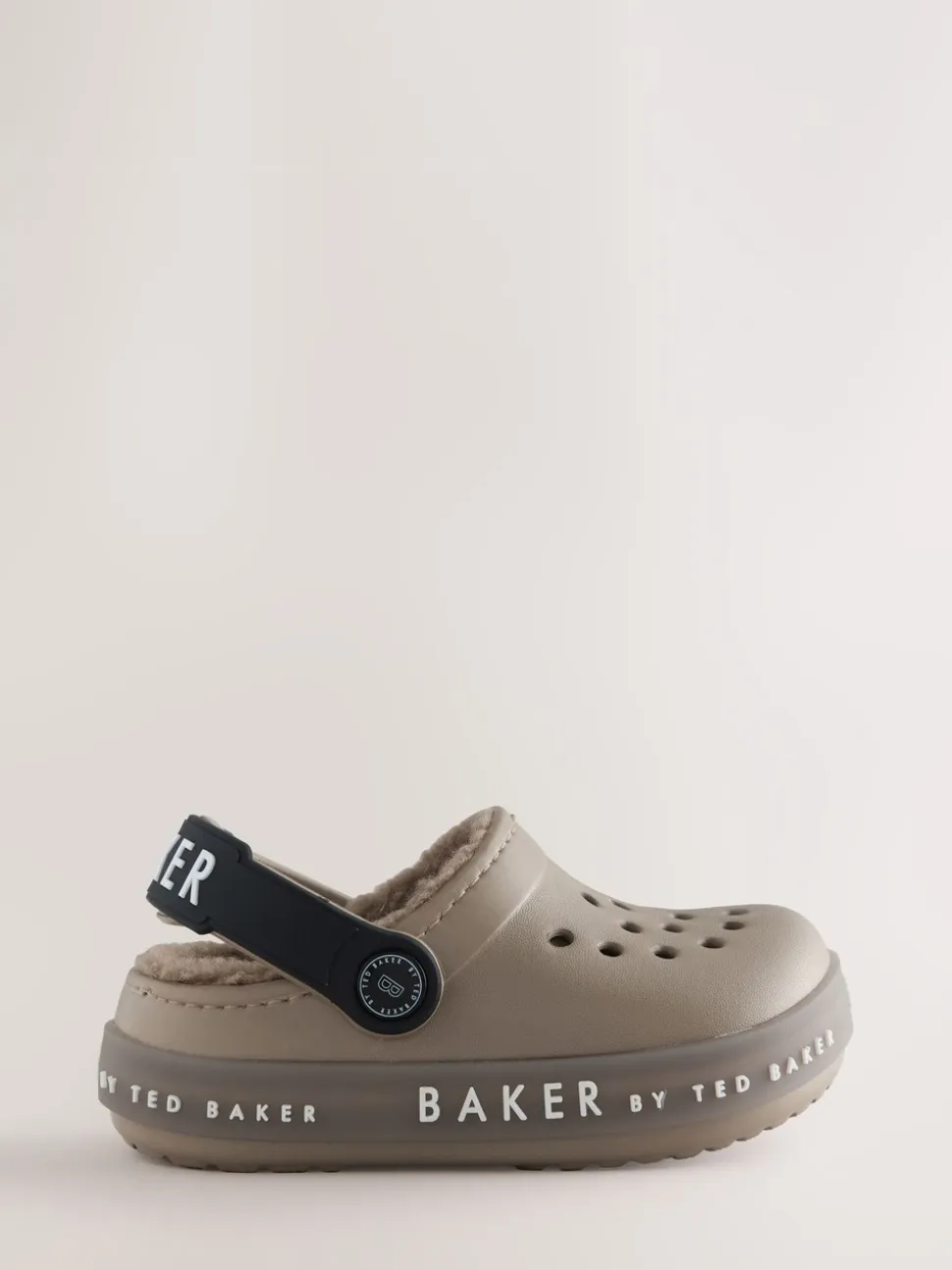 Pastelgeel - Baker by Ted Baker met borg gevoerde klomppantoffels