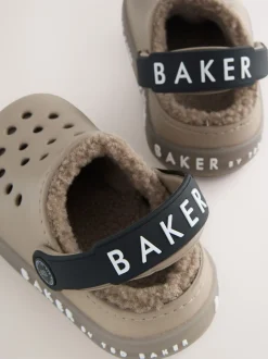Pastelgeel - Baker by Ted Baker met borg gevoerde klomppantoffels