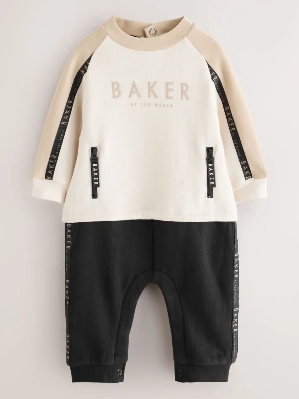 Pastelgeel - Baker by Ted Baker Romper met inzetstuk en lange mouwen