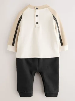 Pastelgeel - Baker by Ted Baker Romper met inzetstuk en lange mouwen
