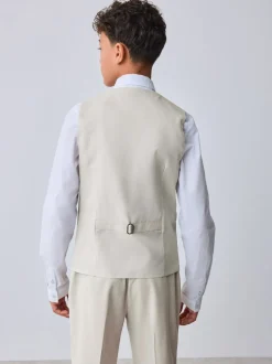 Pastelgeel - Baker by Ted Baker Waistcoat, Shirt And Tie Set