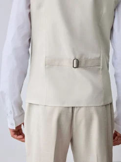 Pastelgeel - Baker by Ted Baker Waistcoat, Shirt And Tie Set