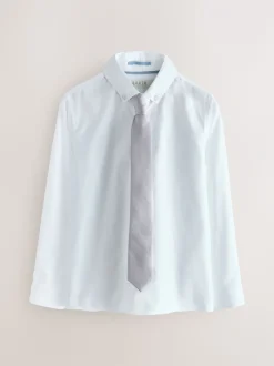Pastelgeel - Baker by Ted Baker Waistcoat, Shirt And Tie Set