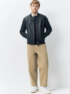 Pastelgeel - Barrel Fit - Authentic Cotton Rich Stretch Trousers