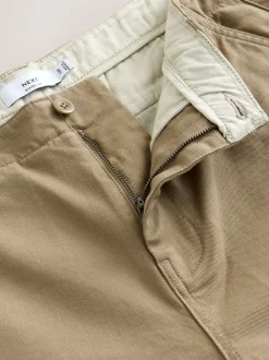 Pastelgeel - Barrel Fit - Authentic Cotton Rich Stretch Trousers