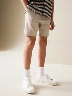 Pastelgeel - Chino Linen Shorts (3-16yrs)