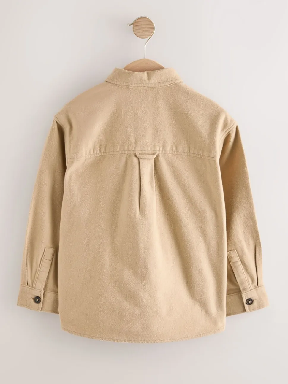 Pastelgeel - Geborsteld overshirt (3-16jr)