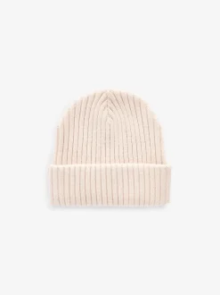 Pastelgeel - Geribbelde beanie-muts (3mnd-16jr)