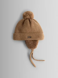 Pastelgeel - JoJo Maman Bébé Cosy Pom Pom Rib Hat