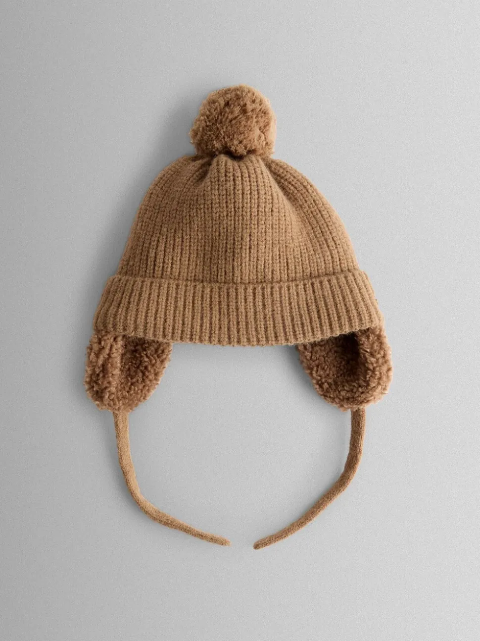 Pastelgeel - JoJo Maman Bébé Cosy Pom Pom Rib Hat