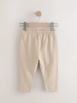 Pastelgeel - Pintuck joggingbroek van 100% katoen (3mnds-7jr)