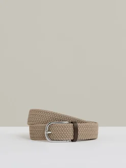 Pastelgeel - Reiss Elmont Basket Weave Belt