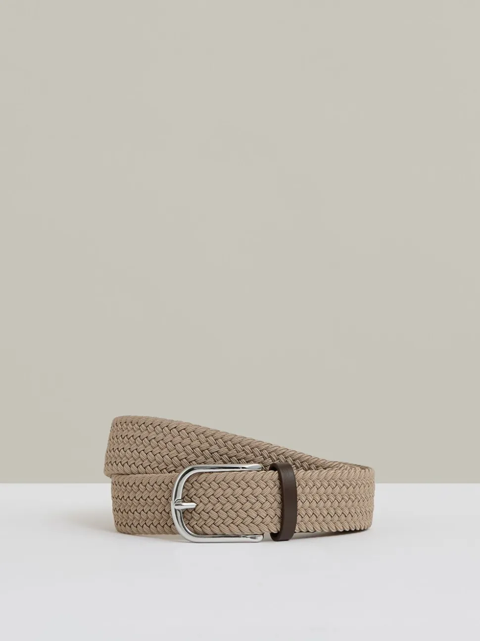 Pastelgeel - Reiss Elmont Basket Weave Belt