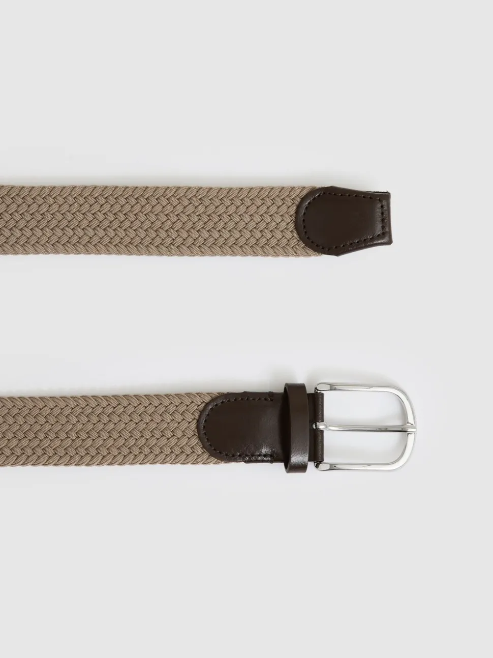 Pastelgeel - Reiss Elmont Basket Weave Belt