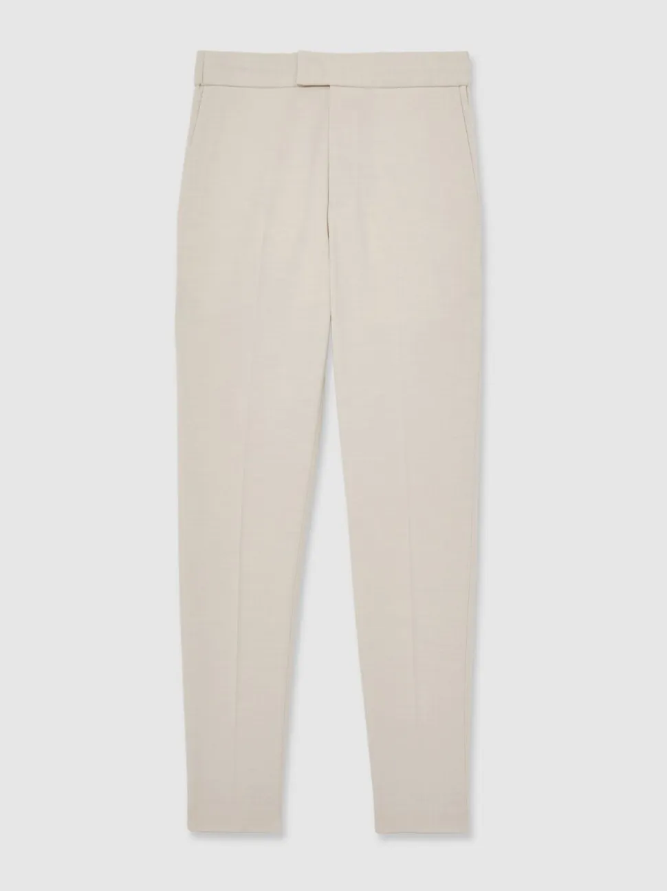 Pastelgeel - Reiss Found stretchy slim fit broeken met trekkoord