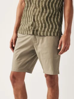 Pastelgeel - Relaxed fit - Chinoshort met stretch