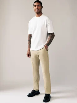 Pastelgeel - Slim Fit - Stretchy chino
