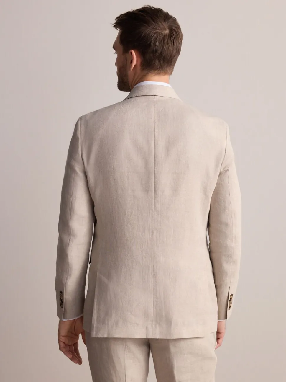 Pastelgeel - Slimfit Leomaster Italiaans 100% linnen colbert