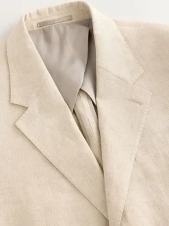Pastelgeel - Slimfit Leomaster Italiaans 100% linnen colbert