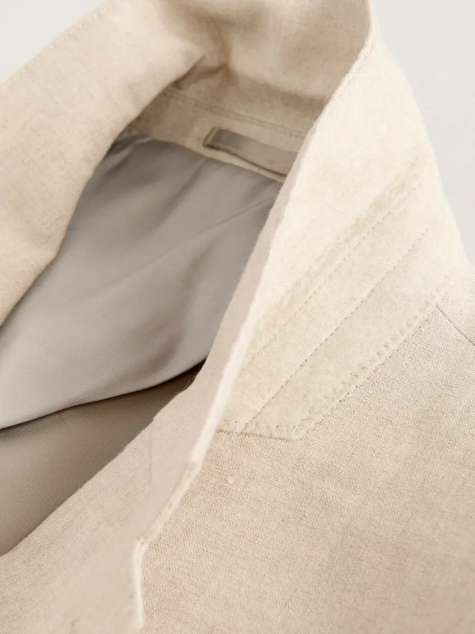 Pastelgeel - Slimfit Leomaster Italiaans 100% linnen colbert