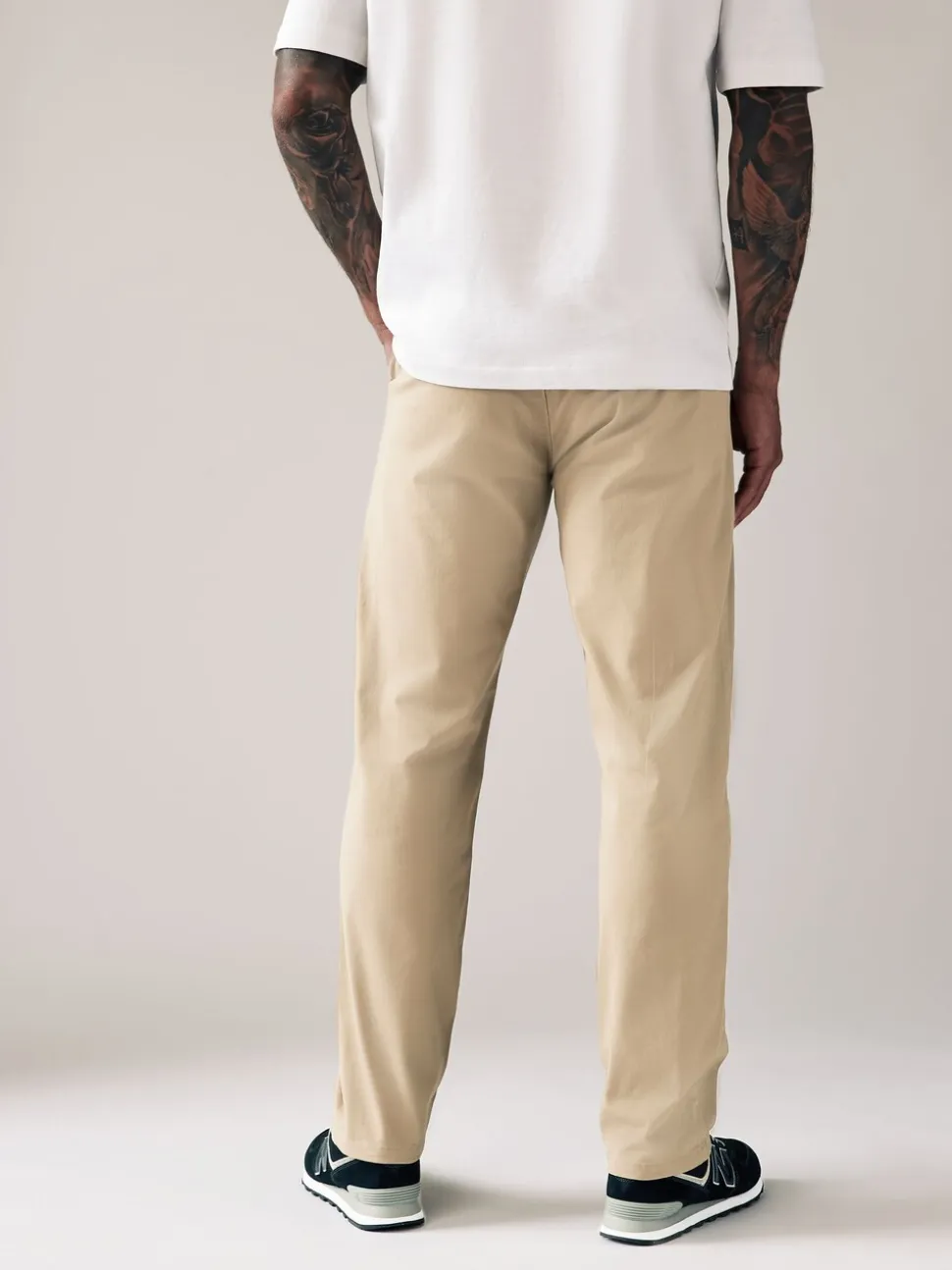 Pastelgeel - Straight fit - Stretchy chino