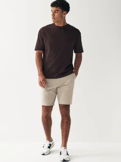 Pastelgeel - Straight fit - Chinoshort met stretch