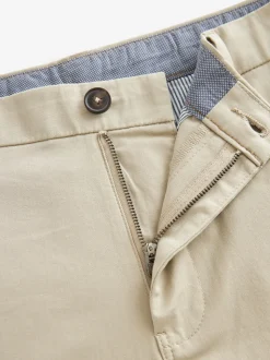 Pastelgeel - Straight fit - Chinoshort met stretch
