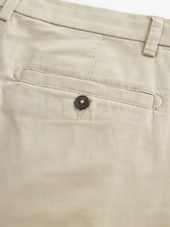 Pastelgeel - Straight fit - Chinoshort met stretch