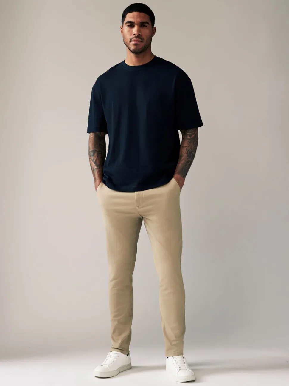 Pastelgeel - Strakke Pasvorm - Stretchy chino