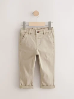 Pastelgeel - Stretch Chino Broek (3mnd-7jr)