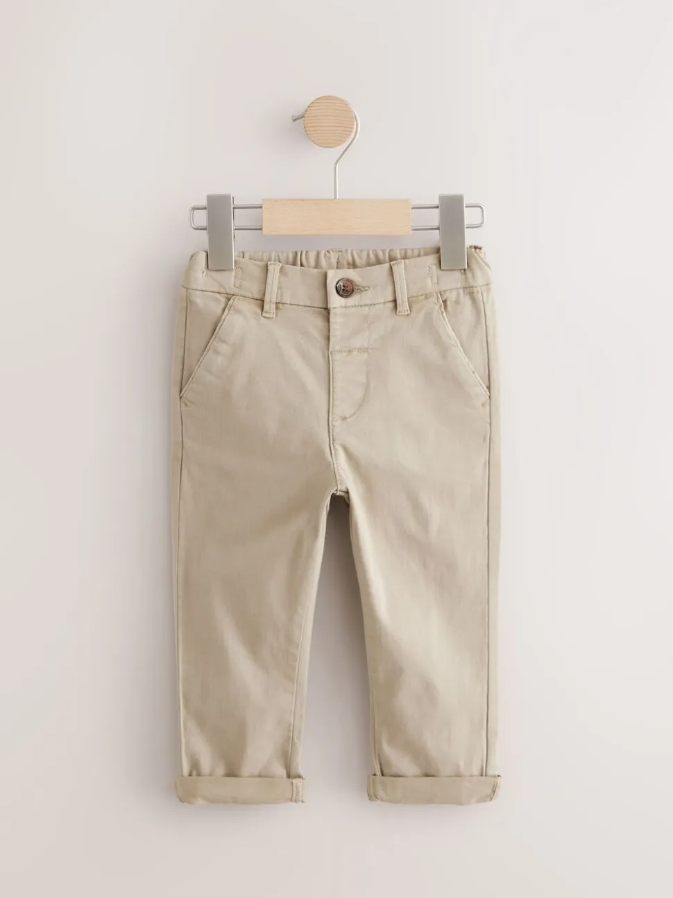 Pastelgeel - Stretch Chino Broek (3mnd-7jr)