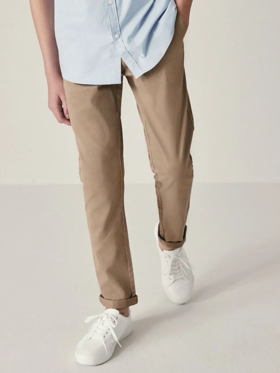 Pastelgeel - Stretchy chino's (3-17jr)