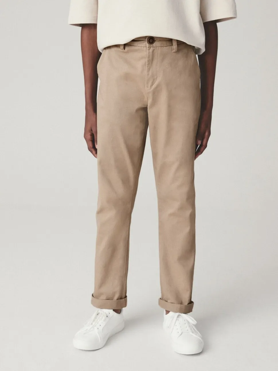 Pastelgeel - Stretchy chino's (3-17jr)