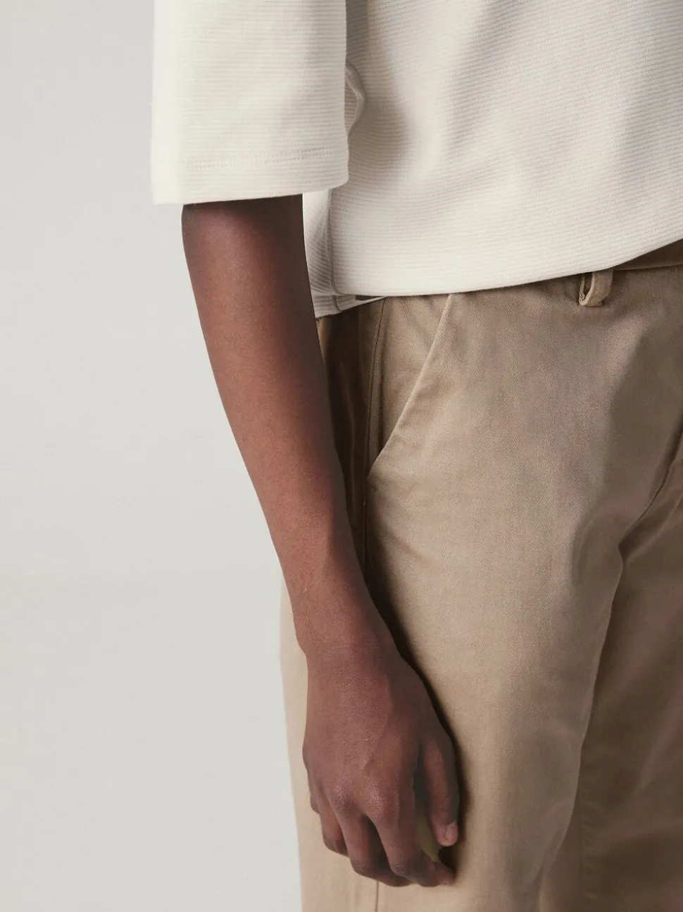 Pastelgeel - Stretchy chino's (3-17jr)