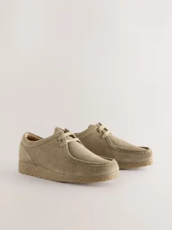 Pastelgeel - Suède schortschoenen