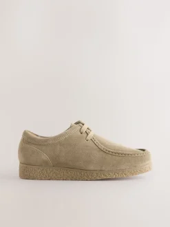 Pastelgeel - Suède schortschoenen