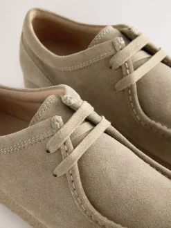 Pastelgeel - Suède schortschoenen