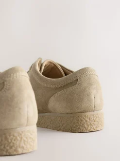 Pastelgeel - Suède schortschoenen