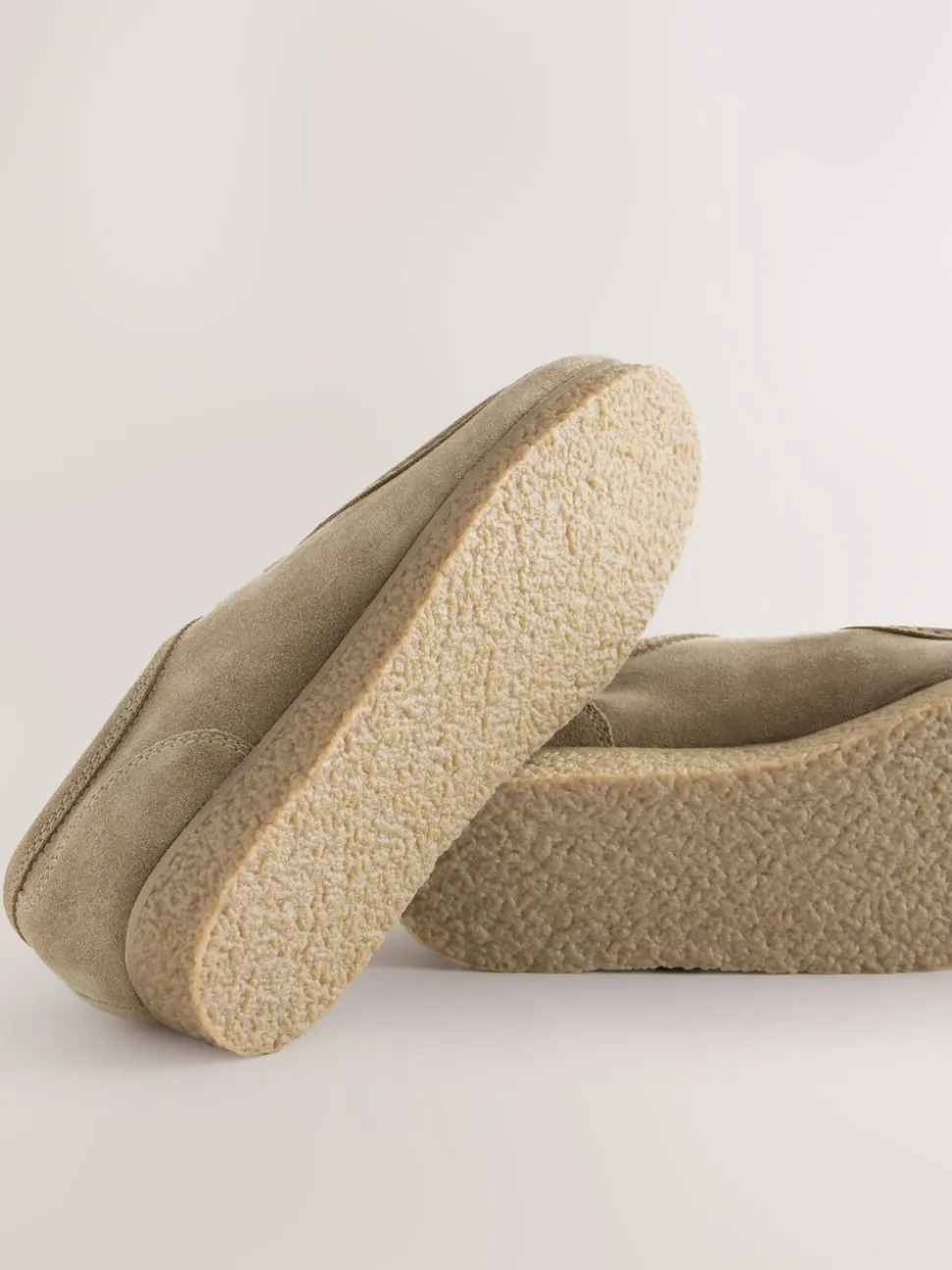 Pastelgeel - Suède schortschoenen