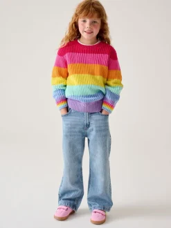 Pastelgetinte regenboogstrepen - Little Bird by Jools Oliver Knitted Colourblock Jumper