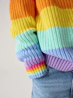 Pastelgetinte regenboogstrepen - Little Bird by Jools Oliver Knitted Colourblock Jumper