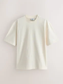 PastelGroen/Blauw/Ecru/leigrijs/Roze - Set van 5 ruimvallende dikke T-shirts