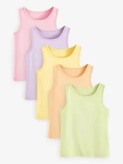 Pastelkleurig - 100% katoenen hemden set van 5 (1.5 - 16 jr)