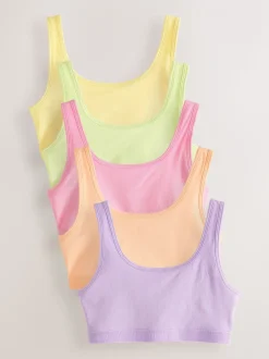 Pastelkleurig - Crop top met ronde hals (5-16jr)