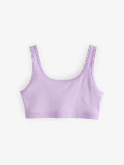 Pastelkleurig - Crop top met ronde hals (5-16jr)