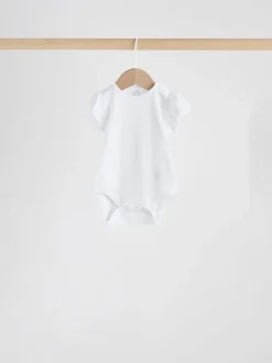 Pastelkleurig - Korte mouwen Baby bodysuit met punt 5 verpakking