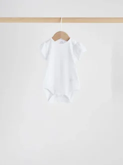 Pastelkleurig - Korte mouwen Baby bodysuit met punt 5 verpakking