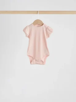 Pastelkleurig - Korte mouwen Baby bodysuit met punt 5 verpakking