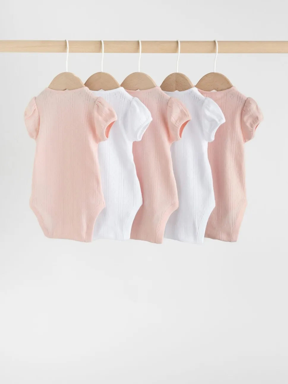 Pastelkleurig - Korte mouwen Baby bodysuit met punt 5 verpakking