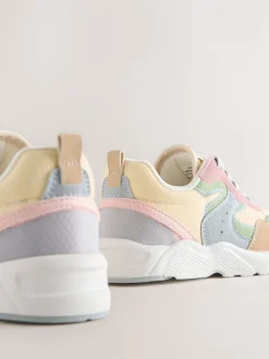 Pastelkleurig - Lace-Up Colourblock Trainers